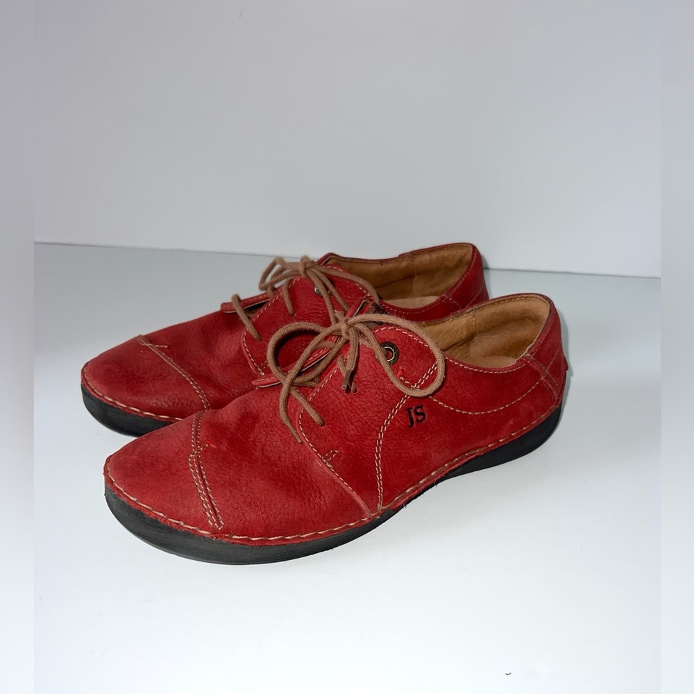 Josef Seibel Shoes Leather Comfort Lace Up Walking  Germany Fergey Sz 39 (8-8.5)